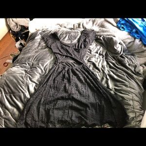 Black lace formal dress